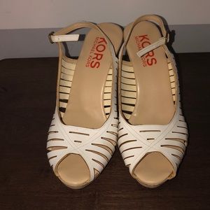 MK strapped heels. EUC